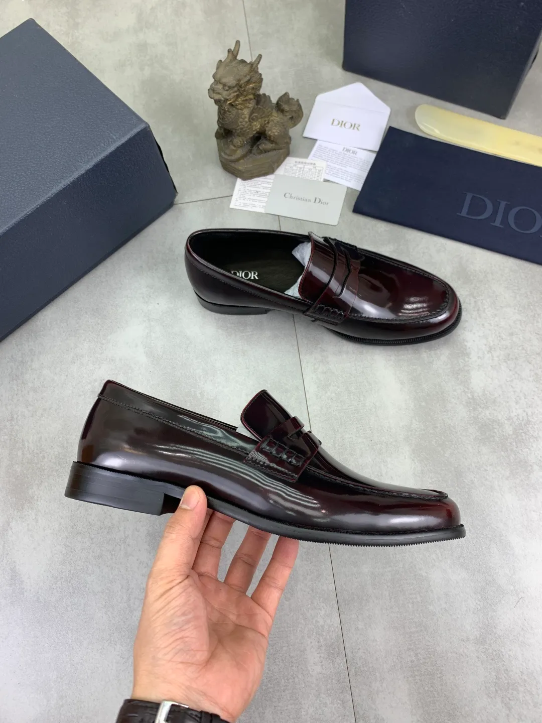 Men's men's shoes 💰P560 new style 💰high version 💎💎💎Dior original version! Top Italian purchasing agent! Men's business casual leather shoes, original imported open-edge beaded calfskin upper, ultimate texture, gentlemanly style, imported water-dyed cowhide inside, top-quality original Italian rubber outsole, first-class workmanship, top quality! Size: 39-44 (45 customized) 3️⃣ colors available